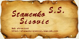 Stamenko Šišović vizit kartica